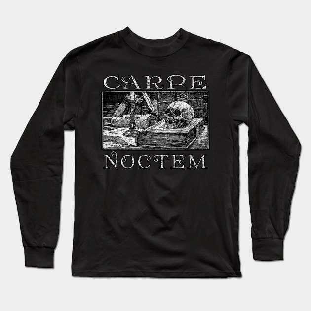 Carpe Noctem Long Sleeve T-Shirt by BlackwoodDesigns